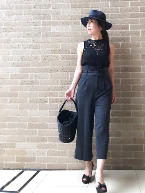 Today’s Outfit 黒×濃紺 ワントーン 大人カジュアル コーデ 2018.8.15