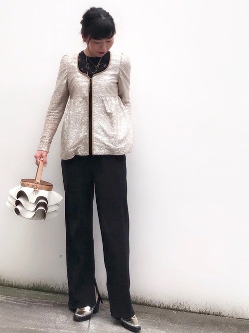 Today’s Outfit ブラックコーデにシャンパンゴールドをプラス 春 大人カジュアル コーデ 2019.5.3